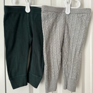 5pc baby leggings+pants bundle (6-12mos)